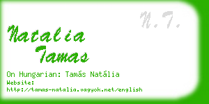 natalia tamas business card