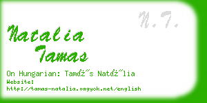 natalia tamas business card